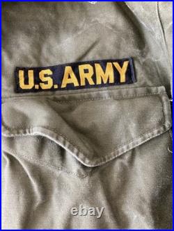 Vintage 1957 Field Jacket Long Large Authentic US Army Jacket FREE SHIPPING