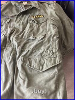 Vintage 1957 Field Jacket Long Large Authentic US Army Jacket FREE SHIPPING