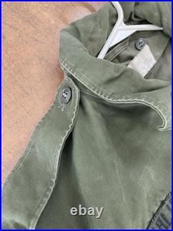 Vintage 1957 Field Jacket Long Large Authentic US Army Jacket FREE SHIPPING