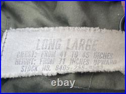 Vintage 1957 Field Jacket Long Large Authentic US Army Jacket FREE SHIPPING