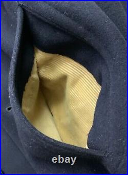 Vintage 50's US Navy Naval Clothing Depot 8 Button Wool Pea Coat 34 Korean War