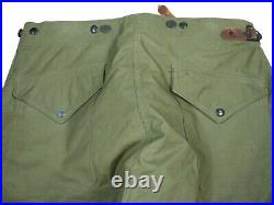 Vintage 50s Fireman Trousers Bunking Pants Military Army Korean War 1952 34x31