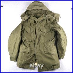 Vintage 50s Korean War US Army M51 Field Jacket with Liner & Hood Long Medium