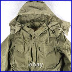 Vintage 50s Korean War US Army M51 Field Jacket with Liner & Hood Long Medium