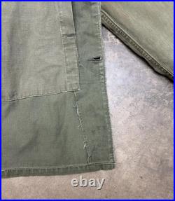 Vintage 50s Korean War USMC P53 HBT Feild Jacket Named & Stenciled Staff Sargent