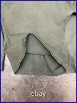 Vintage 50s Korean War USMC P53 HBT Feild Jacket Named & Stenciled Staff Sargent