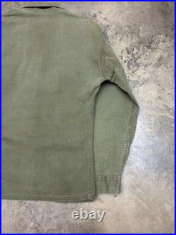 Vintage 50s Korean War USMC P53 HBT Feild Jacket Named & Stenciled Staff Sargent