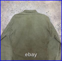 Vintage 50s Korean War USMC P53 HBT Feild Jacket Named & Stenciled Staff Sargent