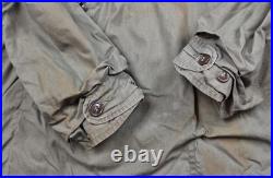 Vintage 50s Korean War USN N-1 Deck Anorak Pullover Carr Buttons Fur Hood Olive