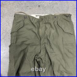 Vintage 50s M-1951 Field Trouser Shell Pants XL Regular Korean War NOS M51 M65