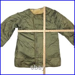 Vintage 50s M-1951 Fishtail Parka Jacket Liner US Army Military Korean War Small