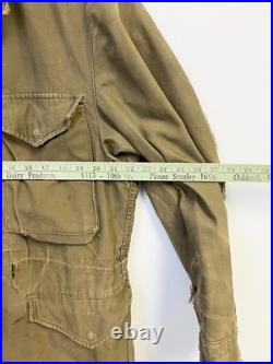 Vintage 50s M-51 U. S. Army Field Jacket Korean War OG-107 Large Worn Faded