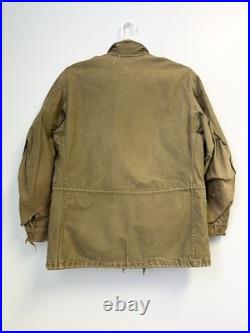 Vintage 50s M-51 U. S. Army Field Jacket Korean War OG-107 Large Worn Faded