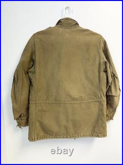 Vintage 50s M-51 U. S. Army Field Jacket Korean War OG-107 Large Worn Faded