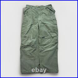 Vintage 50s M51 Cargo Trousers Pants Medium Reg 33x28 Sateen Cold Weather Army