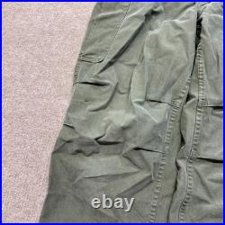 Vintage 50s M51 Cargo Trousers Pants Medium Reg 33x28 Sateen Cold Weather Army