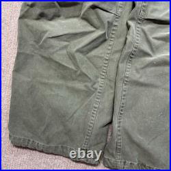 Vintage 50s M51 Cargo Trousers Pants Medium Reg 33x28 Sateen Cold Weather Army