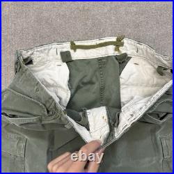 Vintage 50s M51 Cargo Trousers Pants Medium Reg 33x28 Sateen Cold Weather Army