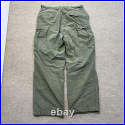 Vintage 50s M51 Cargo Trousers Pants Medium Reg 33x28 Sateen Cold Weather Army