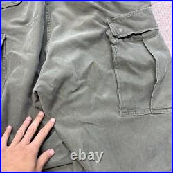 Vintage 50s M51 Cargo Trousers Pants Medium Reg 33x28 Sateen Cold Weather Army