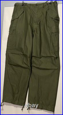 Vintage 50s M51 Trousers Large Cargo Pants Slanted Og-107 Sateen M-51 Para 1952