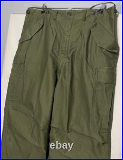 Vintage 50s M51 Trousers Large Cargo Pants Slanted Og-107 Sateen M-51 Para 1952