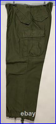 Vintage 50s M51 Trousers Large Cargo Pants Slanted Og-107 Sateen M-51 Para 1952
