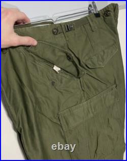 Vintage 50s M51 Trousers Large Cargo Pants Slanted Og-107 Sateen M-51 Para 1952