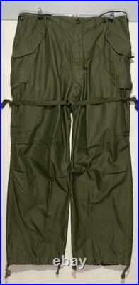 Vintage 50s M51 Trousers Large Cargo Pants Slanted Og-107 Sateen M-51 Para 1952