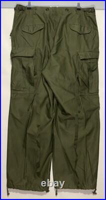 Vintage 50s M51 Trousers Large Cargo Pants Slanted Og-107 Sateen M-51 Para 1952