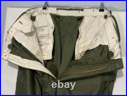 Vintage 50s M51 Trousers Large Cargo Pants Slanted Og-107 Sateen M-51 Para 1952
