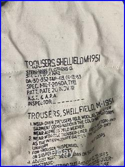 Vintage 50s M51 Trousers Large Cargo Pants Slanted Og-107 Sateen M-51 Para 1952