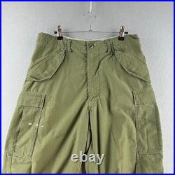 Vintage 50s Military Pants Mens 31x30 Korean War Cargo M-51 Field Baggy Fit