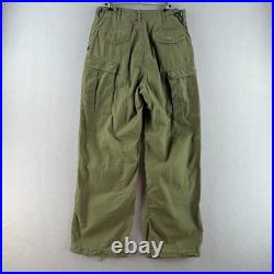 Vintage 50s Military Pants Mens 31x30 Korean War Cargo M-51 Field Baggy Fit