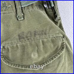 Vintage 50s Military Pants Mens 31x30 Korean War Cargo M-51 Field Baggy Fit