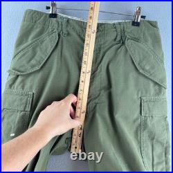 Vintage 50s Military Pants Mens 31x30 Korean War Cargo M-51 Field Baggy Fit