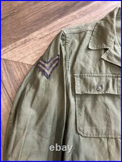 Vintage 50s OG 107 Top 5th Armored Division Korea Bullion Medium Patched 1st Pat