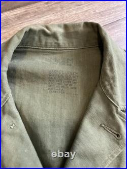 Vintage 50s OG 107 Top 5th Armored Division Korea Bullion Medium Patched 1st Pat