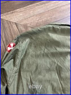 Vintage 50s OG 107 Top 5th Armored Division Korea Bullion Medium Patched 1st Pat