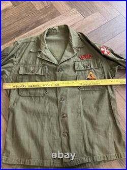 Vintage 50s OG 107 Top 5th Armored Division Korea Bullion Medium Patched 1st Pat