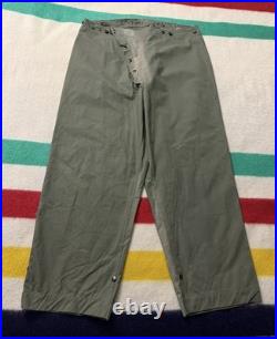 Vintage 50s Us Army Military Firefighter Pants Western Costume Co Size 40-42