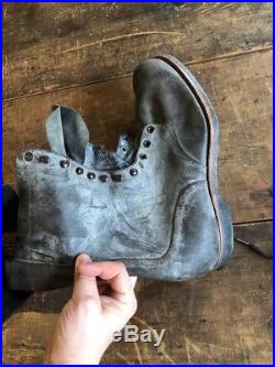 Vintage 60's Red Wing Shoe Co Korean War USMC Military Roughout Boondocker Boots