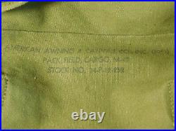 Vintage American Awning Co 1951 Korean War Us Army Field Cargo Pack M-45