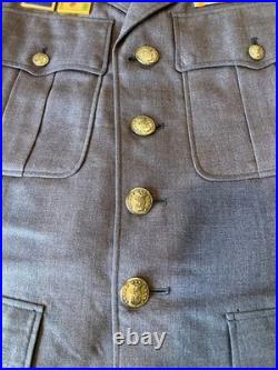 Vintage Authentic USAF Korean War Blue Officers Dress Uniform Coat Pants Vintage Authentic USAF Korean War Blue Officers Dress Uniform Coat Pants