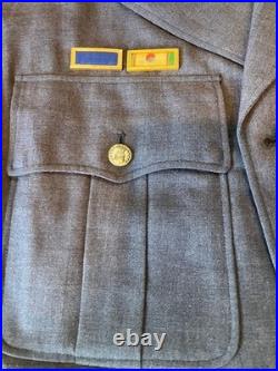 Vintage Authentic USAF Korean War Blue Officers Dress Uniform Coat Pants