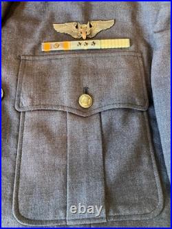 Vintage Authentic USAF Korean War Blue Officers Dress Uniform Coat Pants