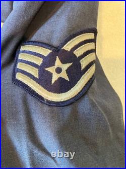 Vintage Authentic USAF Korean War Blue Officers Dress Uniform Coat Pants
