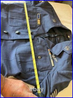 Vintage Authentic USAF Korean War Blue Officers Dress Uniform Coat Pants