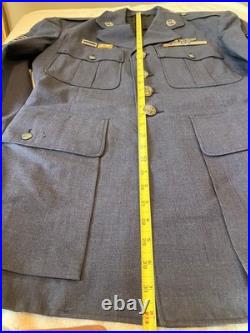 Vintage Authentic USAF Korean War Blue Officers Dress Uniform Coat Pants