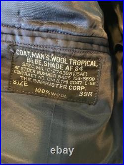 Vintage Authentic USAF Korean War Blue Officers Dress Uniform Coat Pants